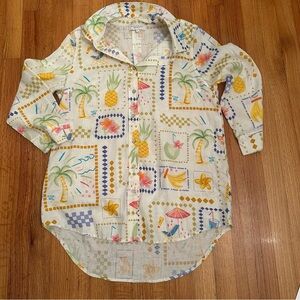 Calypso St Bart Button Down Shirt Size L (#1)